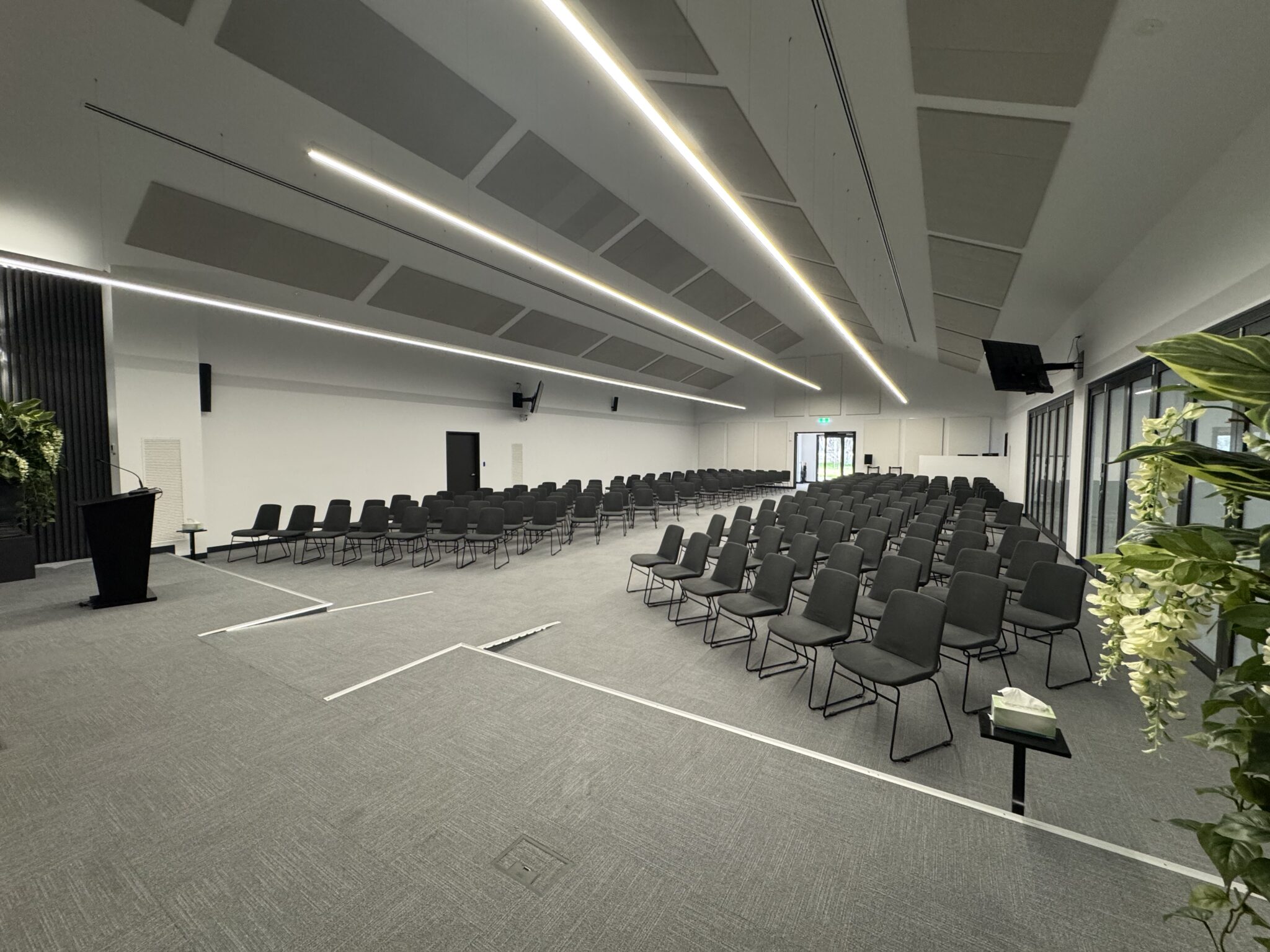 alt view of stage in chapel